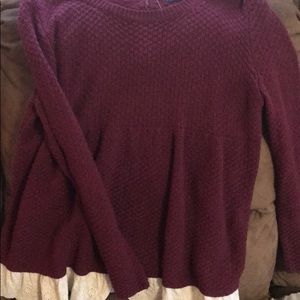 Maroon Sweater Top